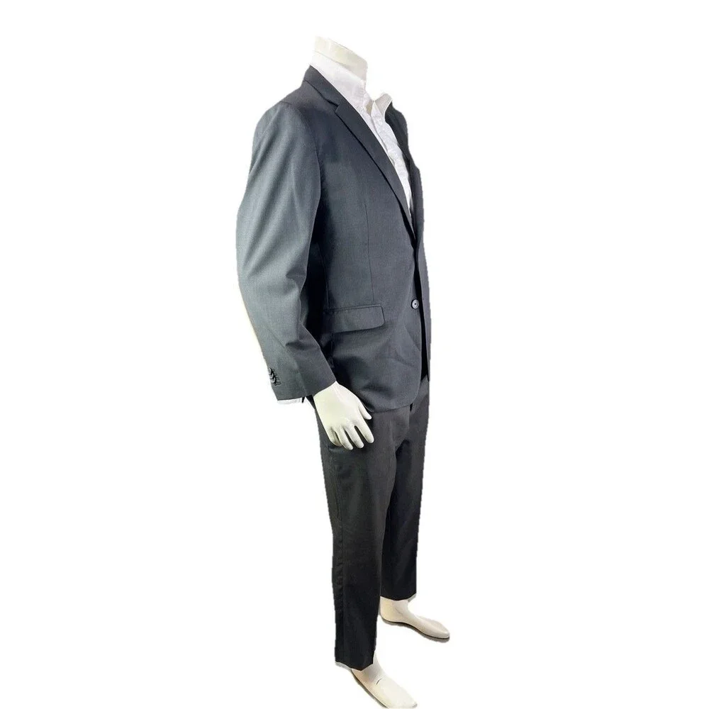 Banana Republic Standard Fit Suit Gray Supr 120s Marzotto Italian Wool 40S 36x27